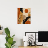 Moderne Boho Abstracte Geometrische Wandkunst – Wa Poster (Thuiskantoor)