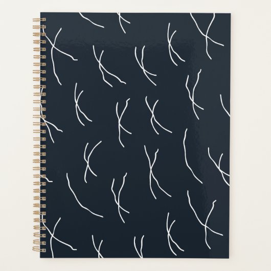 Moderne Boho Abstracte Lijnen Interieurontwerper Planner (Voorkant)