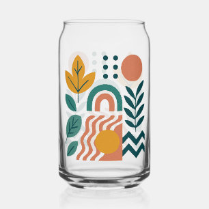Moderne Boho Abstracte Natuur muurkunst Blikvorm Glas