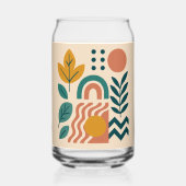 Moderne Boho Abstracte Natuur muurkunst Blikvorm Glas (Voorkant)