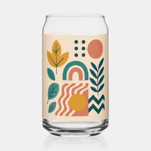 Moderne Boho Abstracte Natuur muurkunst Blikvorm Glas