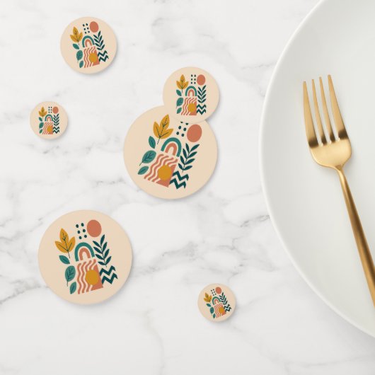 Moderne Boho Abstracte Natuur muurkunst Confetti (Groep)