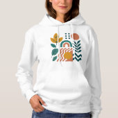 Moderne Boho Abstracte Natuur muurkunst Hoodie (Voorkant)