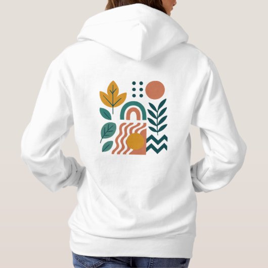 Moderne Boho Abstracte Natuur muurkunst Hoodie (Achterkant)