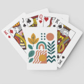 Moderne Boho Abstracte Natuur muurkunst Pokerkaarten (Achterkant)