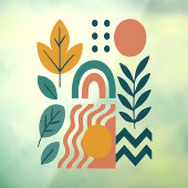 Moderne Boho Abstracte Natuur muurkunst Raamsticker (Vel 3)