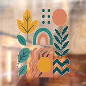 Moderne Boho Abstracte Natuur muurkunst Raamsticker (Vel 2)