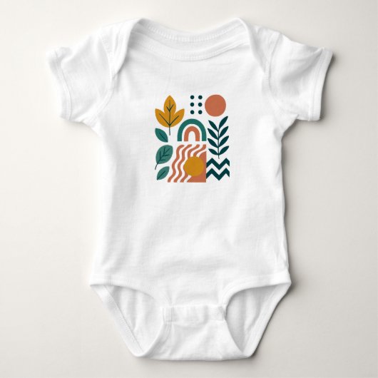 Moderne Boho Abstracte Natuur muurkunst Romper (Voorkant)