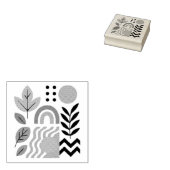 Moderne Boho Abstracte Natuur muurkunst Rubberstempel (Gestempeld)