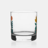 Moderne Boho Abstracte Natuur muurkunst Whisky Glas (Links)