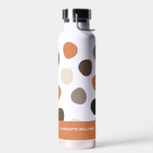 Moderne Boho Abstracte Polka Dots Waterfles (Links)