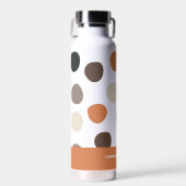 Moderne Boho Abstracte Polka Dots Waterfles (Voorkant)