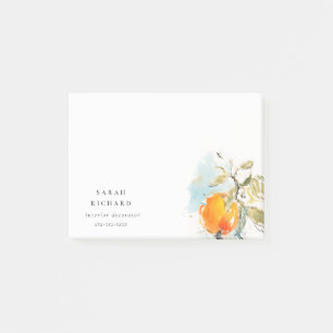 Moderne Boho Abstracte schetsmatige Oranje tuin Post-it® Notes