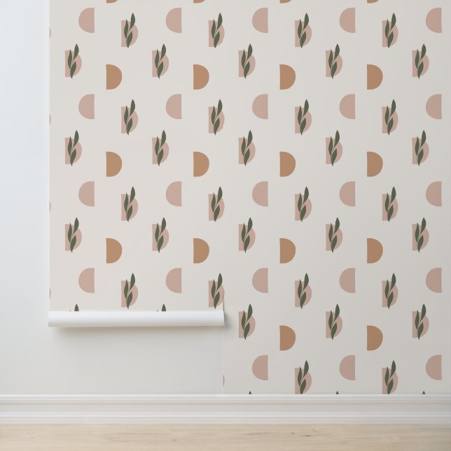 Moderne Boho Abstracte vormen Behang (Applicatie)