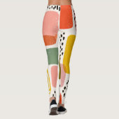 Moderne Boho Abstracte Watercolor Patroon | Kleuri Leggings (Achterkant)