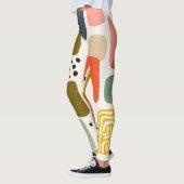 Moderne Boho Abstracte Watercolor Patroon | Kleuri Leggings (Links)