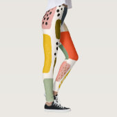 Moderne Boho Abstracte Watercolor Patroon | Kleuri Leggings (Rechts)