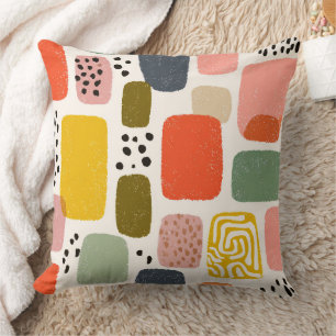 Moderne Boho Abstracte Watercolor Patroon   Kleurr Kussen