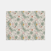 Moderne Boho Abstracte Wilde Bloemen Dekbed Fleece Deken (Voorkant (Horizontaal))