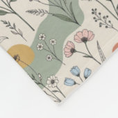 Moderne Boho Abstracte Wilde Bloemen Dekbed Fleece Deken (Hoek)
