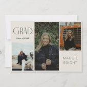 Moderne boho afstudeerder multi-foto open huis kaart (Voorkant)