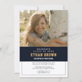 Moderne Boho Afstudeerfeest Uitnodiging (Achterkant)