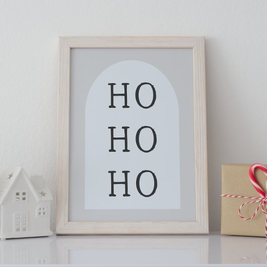 Moderne Boho Arch | Beige HO HO Wall Art Print