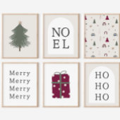 Moderne Boho Arch | Beige HO HO Wall Art Print