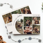 Moderne Boho Arch Beige Joy In All Things 8 Foto Feestdagenkaart