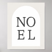 Moderne Boho Arch | Beige Noel Wall Art Print (Voorkant)
