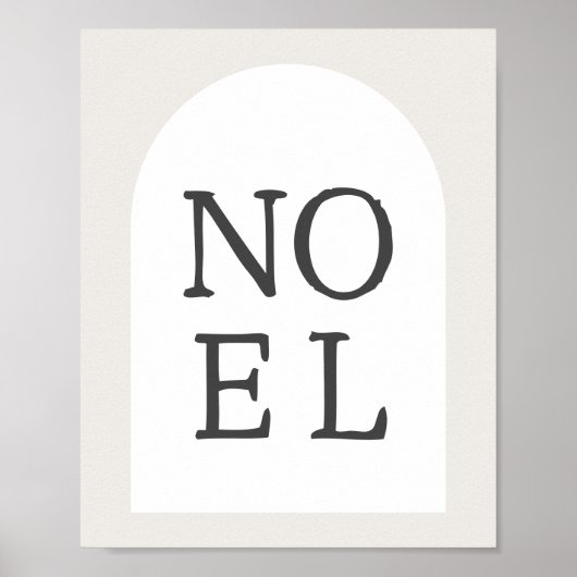 Moderne Boho Arch | Beige Noel Wall Art Print (Voorkant)