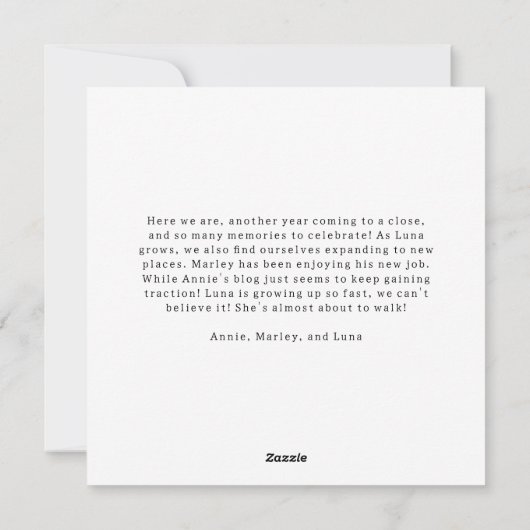 Moderne Boho Arch Fa La La La One Foto Feestdagenkaart (Achterkant)