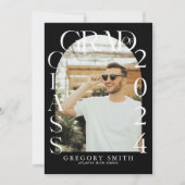 Moderne Boho Arch Foto Afstuderen Aankondiging (Voorkant)