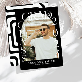 Moderne Boho Arch Foto Afstuderen Aankondiging