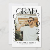 Moderne Boho Arch Foto Afstuderen Aankondiging (Voorkant)