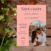 Moderne Boho Arch-foto | Koraal Bewaar de datum Save The Date