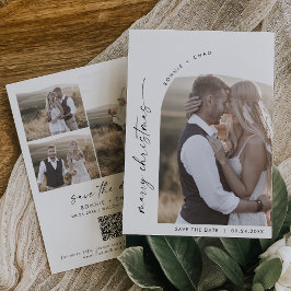 Moderne Boho Arch Foto Marry Christmas Save The Date