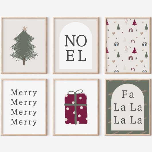 Moderne Boho Arch Groen en Goud Fa La Wall Art Poster