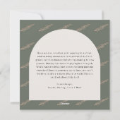 Moderne Boho Arch Groen Merry Alles 3 Foto Feestdagenkaart (Achterkant)