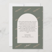 Moderne Boho Arch Groen Merry One Foto Feestdagenkaart (Achterkant)