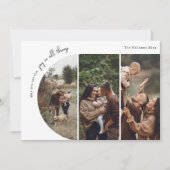 Moderne Boho Arch Joy In Alle Dingen Drie Foto Feestdagenkaart (Voorkant)