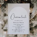 Moderne Boho Arch Kerstlunch Kaart<br><div class="desc">Vier de vreugde van het seizoen met deze moderne boho arch kerstlunch uitnodiging. Het unieke en chique bewerkbare script creëer een vleugje charme en individualiteit. Het eenvoudige, elegante zwart-witdesign, met een klassiek boheems beige boogvormig lijst, roept een grillige wintersfeer op. Het minimale en delicate feestelijke lettertype voegt creativiteit en charme...</div>
