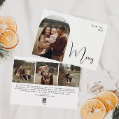 Moderne Boho Arch Oh Merry Four Foto Feestdagenkaart