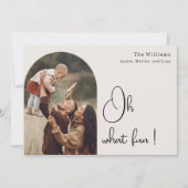 Moderne Boho Arch Oh Wat leuk Een foto Feestdagenkaart (Voorkant)