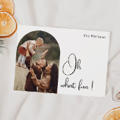 Moderne Boho Arch Oh Wat leuk Een foto Feestdagenkaart