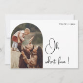 Moderne Boho Arch Oh Wat leuk Een foto Feestdagenkaart (Voorkant)