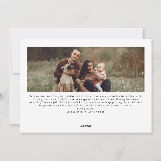 Moderne Boho Arch Oh Wat leuk Twee Foto Feestdagenkaart (Achterkant)