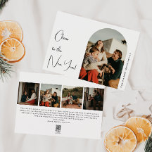 Moderne Boho Arch Proost op het nieuwe jaar Vijf F