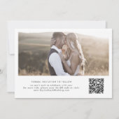 Moderne Boho Arch QR Code 3 Foto Save The Date (Achterkant)