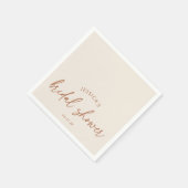 Moderne Boho Beige Bruidsdouche Servet (Hoek)
